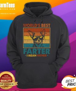 Funny World's Best Farter I Mean Father hoodie for dads, featuring a playful design with a dog, perfect for Father's Day.
