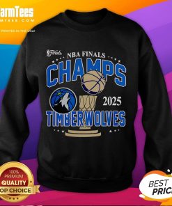 Good 2025 NBA Finals Minnesota Timberwolves Championship sweatshirt featuring team logo and vibrant colors.