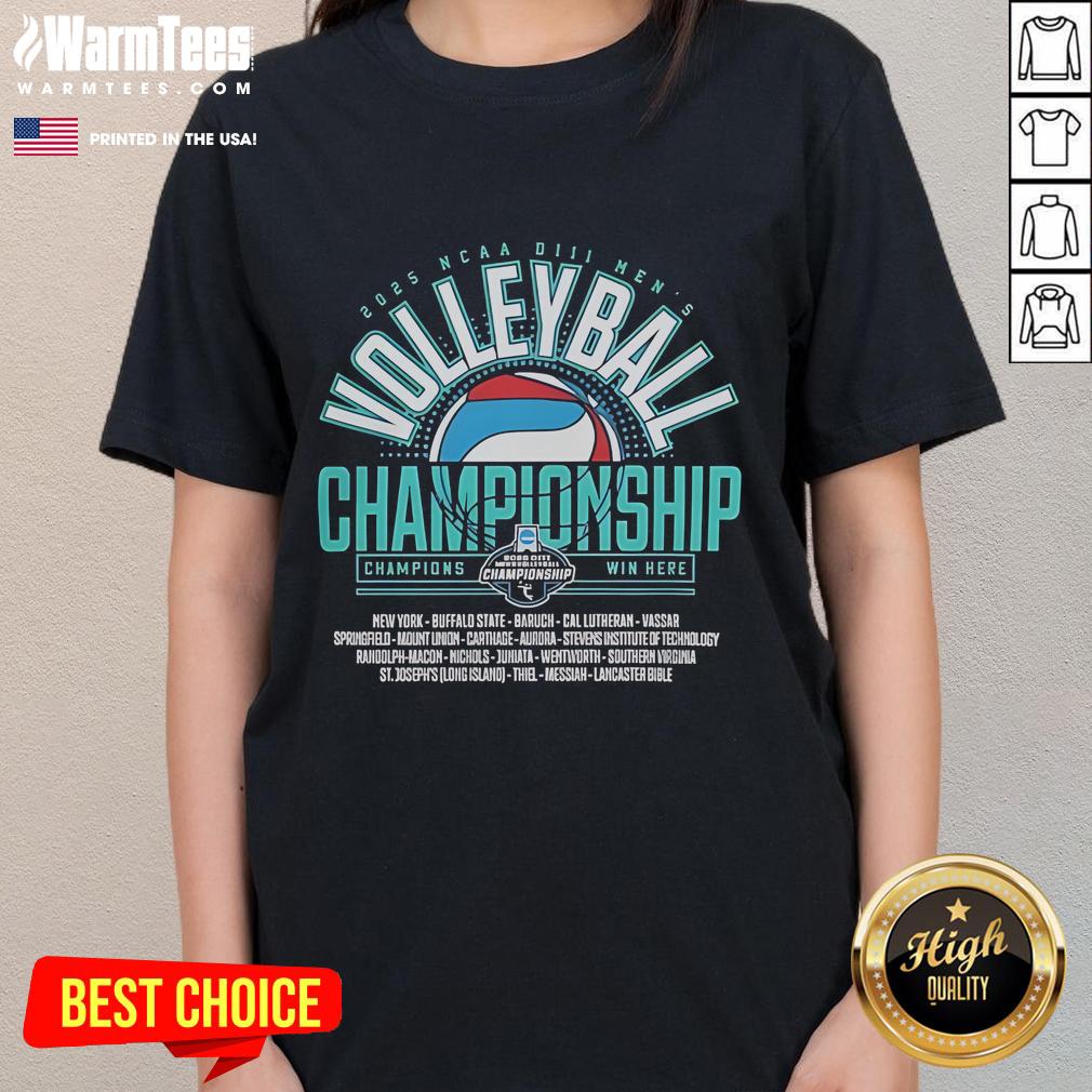 Good 2025 Ncaa D3 Men'S Volleyball Championship Ladies Tee Good 2025 NCAA D3 Men's Volleyball Championship ladies tee featuring team colors and logo, perfect for fans and supporters.