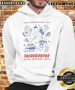 Good American Socks hoodie featuring Tacos Vatos logo, known for the hottest chili in town, perfect for food lovers.