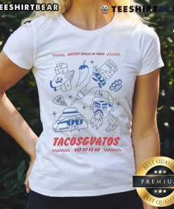Good American Socks Tacos Vatos hottest chili in town ladies tee featuring vibrant design and comfortable fit.