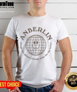 Alt Text: Good Anberlin Things Are Gonna Change Now For The Better Globe T-Shirt featuring a vibrant globe design and bold text.