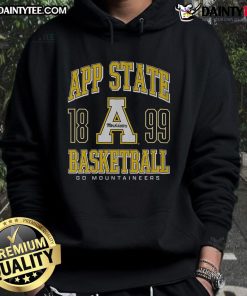 Appalachian State Mountaineers basketball hoodie in navy blue, featuring team logo and comfortable fit for fans.