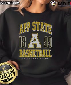 Good Appalachian State Mountaineers basketball sweatshirt featuring team colors and logo, perfect for fans.