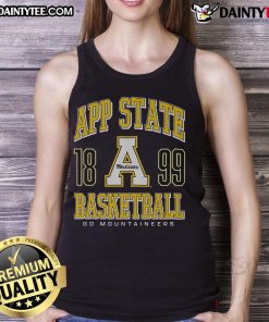 Good Appalachian State Mountaineers basketball tank top featuring team colors and logo, perfect for fans and athletes.