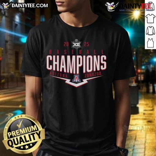 Good Arizona Wildcats 2025 Big 12 Baseball Conference Tournament Champions Playoff Pitch T-Shirt design featuring team colors.