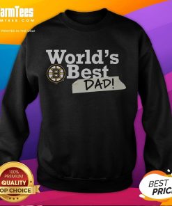 Alt Text: Cozy Boston Bruins sweatshirt for the world's best dad, featuring team colors and logo, perfect for game day.