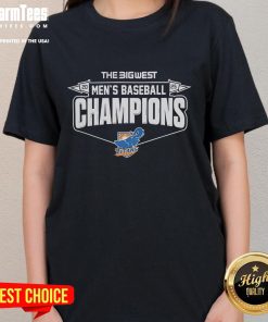 Alt Text: Good California State Fullerton Titans 2025 Big West Conference Baseball Champions locker room ladies tee shirt.