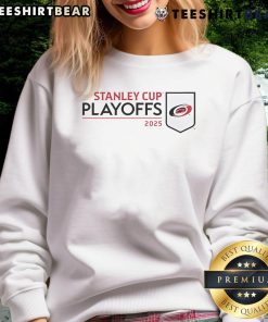 Good Carolina Hurricanes 2025 NHL Stanley Cup Playoffs Champions sweatshirt featuring team logo and vibrant colors.