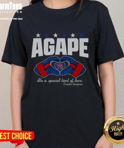 Good Charlie Lindgren Agape Love Ladies Tee featuring a stylish design and vibrant colors for fans and fashion lovers.