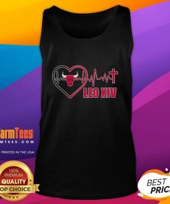 Good Chicago Bulls Pope Leo XIV Heartbeat Tank Top featuring bold graphics and vibrant colors, perfect for fans.