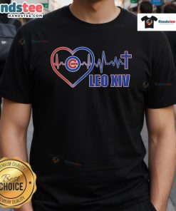 Good Chicago Cubs Leo XIV Heartbeat T-Shirt featuring a stylish design for loyal Cubs fans.