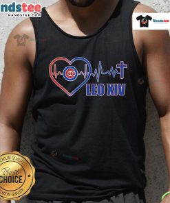 Good Chicago Cubs LEO XIV Heartbeat Tank Top featuring vibrant team colors and stylish design for loyal fans.