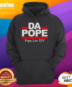 Alt Text: Stylish hoodie featuring the 'Good Chicago Da Pope Leo XIV Cardinal Robert Prevost' design for trendy streetwear.