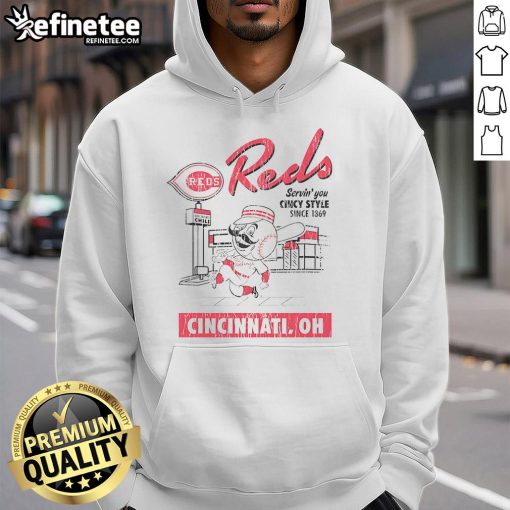 Good Cincinnati Reds Deli hoodie showcasing Cincy style, serving fans since 1869, perfect for Reds supporters.