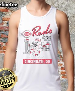 Good Cincinnati Reds deli tank top showcasing Cincy style, serving fans since 1869, perfect for Reds supporters.