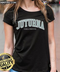 Good Circa Survive Juturna Varsity Ladies Tee featuring stylish design and comfortable fit for fans of the band.