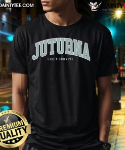 Alt Text: Good Circa Survive Juturna Varsity T-Shirt featuring vibrant design and comfortable fit for fans of the band.