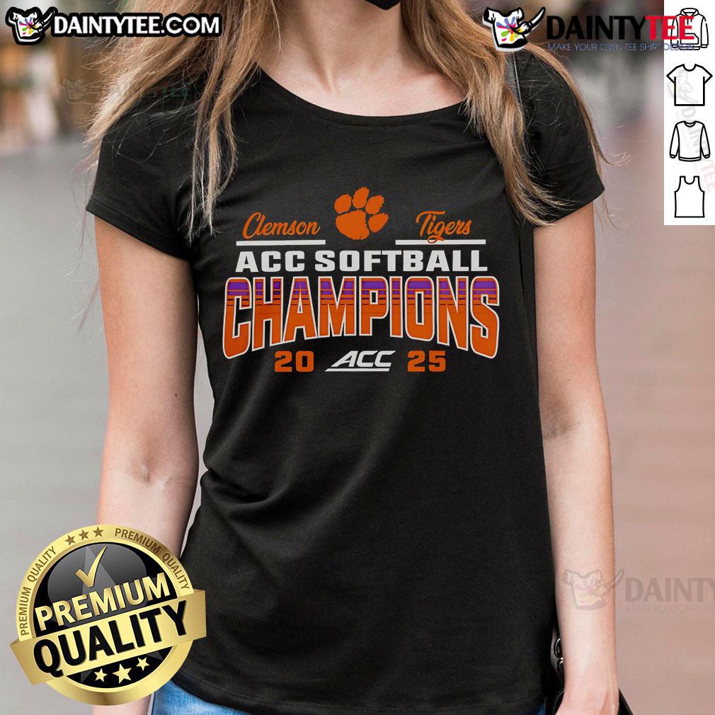 Good Clemson Tigers 2025 Acc Softball Tournament Champions Ladies Tee Good Clemson Tigers 2025 ACC Softball Tournament Champions Ladies Tee showcasing team pride and victory in vibrant colors.