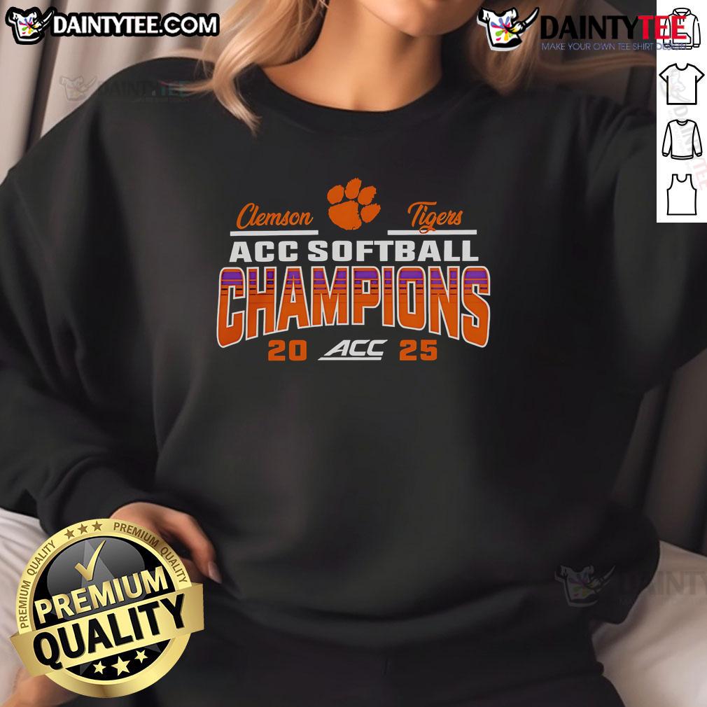 Good Clemson Tigers 2025 Acc Softball Tournament Champions Sweatshirt Good Clemson Tigers 2025 ACC Softball Tournament Champions sweatshirt in team colors, showcasing pride and victory.