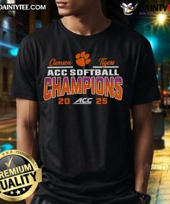 Good Clemson Tigers 2025 ACC Softball Tournament Champions T-Shirt featuring team colors and logo, perfect for fans.