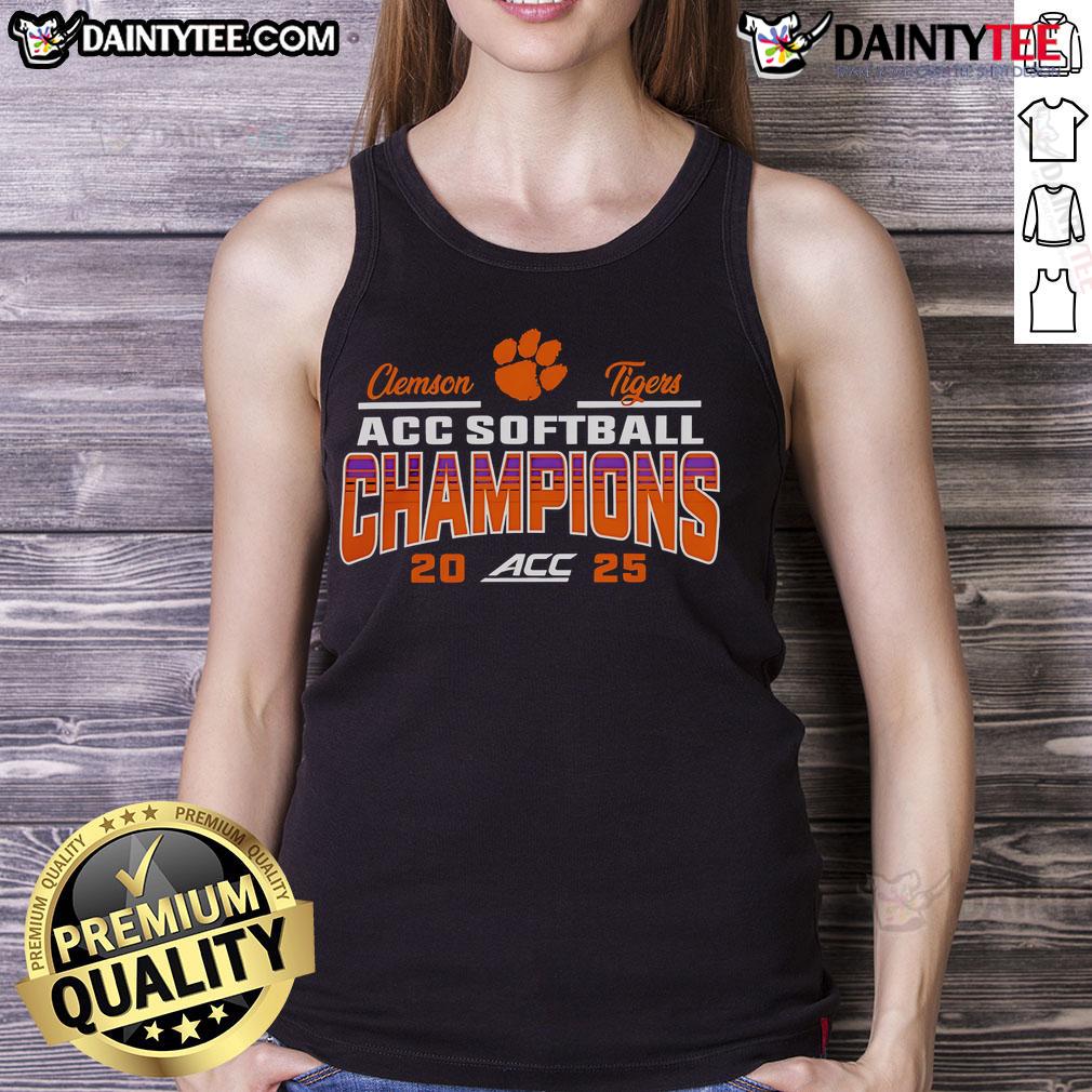 Good Clemson Tigers 2025 Acc Softball Tournament Champions Tank Top Clemson Tigers 2025 ACC Softball Tournament Champions tank top design featuring team colors and logo.