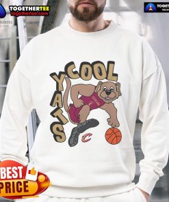 Alt Text: Cleveland Cavaliers NBA sweatshirt featuring Staycool mascot, perfect for game day essentials at the stadium.