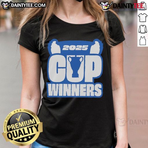 Good Club Brugge KV 2025 Cup Winners Limited Edition Ladies Tee showcasing stylish design and team pride.