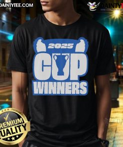 Limited Edition Good Club Brugge Kv 2025 Cup Winners T-Shirt showcasing team colors and logo design.
