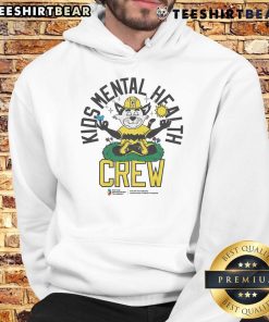 Kids wearing Good Columbus Crew hoodie promoting mental health awareness, smiling and showcasing community support.