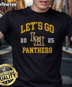 Alt Text: Good Crown Trio Liberty Hill Panthers Lets Go Logo 2025 T-Shirt featuring vibrant design and school spirit.