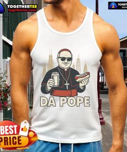 Good Da Pope hot dog tank top featuring Pope Leo XIV design, showcasing Chicago's unique streetwear style.