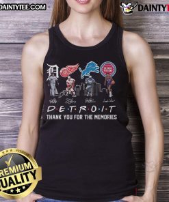 Good Detroit Team Sport signature tank top with 'Thank You For The Memories' design, perfect for sports fans.