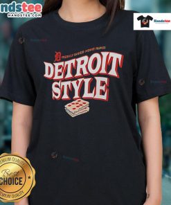 Good Detroit Tigers Detroit Style Freshly Baked Home Runs Ladies Tee featuring vibrant team colors and stylish design.