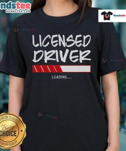 Good Driving Tes Drivers License Ladies Tee featuring a stylish design for women who love driving and adventure.