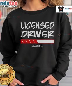 Good Driving Tes driver's license sweatshirt featuring a stylish design for proud drivers and car enthusiasts.