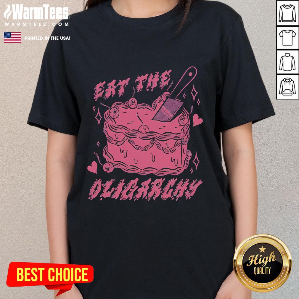 Good Eat The Oligarchy Knife Ladies Tee Good Eat the Oligarchy Knife Ladies Tee featuring a bold graphic design on a stylish t-shirt for feminist activism.
