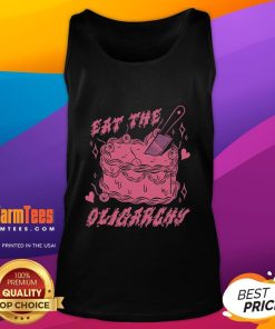 Good Eat The Oligarchy knife tank top design featuring bold graphics and a stylish fit for statement fashion.