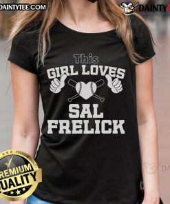 Good Ella Vancuyk wearing 'This Girl Loves Sal Frelick' ladies tee, showcasing a stylish sports fan look.