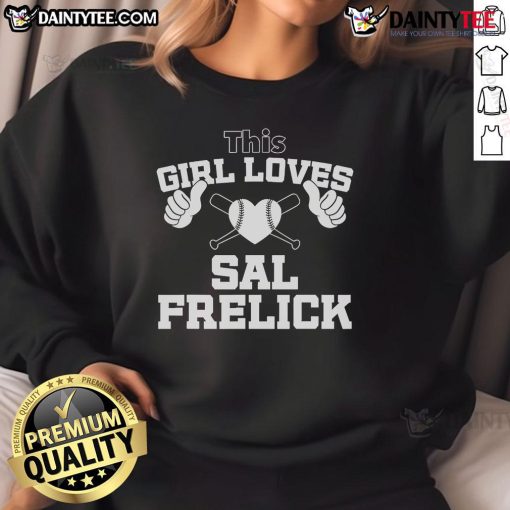 Good Ella Vancuyk wearing 'This Girl Loves Sal Frelick' sweatshirt, showcasing her stylish casual look.