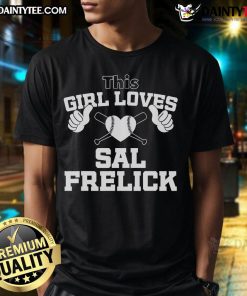 Alt Text: Good Ella Vancuyk wearing 'This Girl Loves Sal Frelick' T-shirt, showcasing stylish support for Sal Frelick.