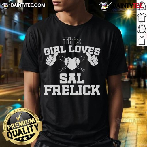 Alt Text: Good Ella Vancuyk wearing 'This Girl Loves Sal Frelick' T-shirt, showcasing stylish support for Sal Frelick.