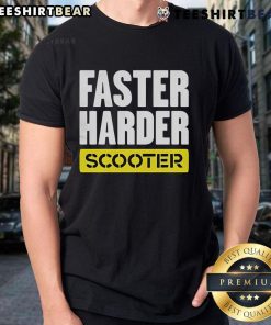 Good Faster Harder Scooter T-Shirt featuring a vibrant graphic design ideal for scooter enthusiasts and casual wear.