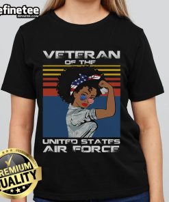 Good Female Veteran of the United States Air Force USAF Veteran Ladies Tee, celebrating women's service in the military.