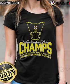 Good Fenerbahce 24-25 Basketball Championship Ladies Tee featuring vibrant team colors and stylish design for fans.