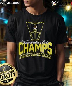 Good Fenerbahce 24 25 Basketball Championship T-Shirt showcasing vibrant team colors and logo for fans and supporters.