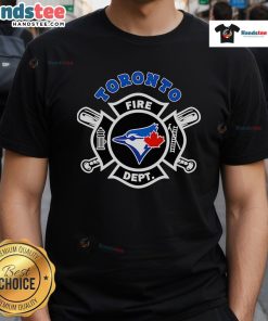 Good Fire Dept Toronto Blue Jays Baseball T-Shirt featuring team colors and logo, perfect for fans and casual wear.