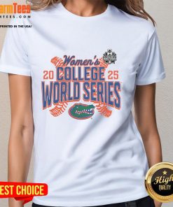 Good Florida Gators 2025 NCAA Softball Women's College World Series Ladies Tee showcasing team spirit and style.