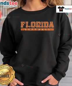 Vintage orange sweatshirt featuring 'Good Florida Softball' design, perfect for fans of Florida softball apparel.