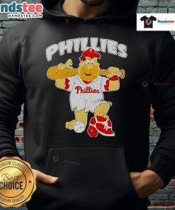 Alt Text: Good Fred Flintstone Philadelphia Phillies hoodie featuring vibrant colors and classic cartoon design.